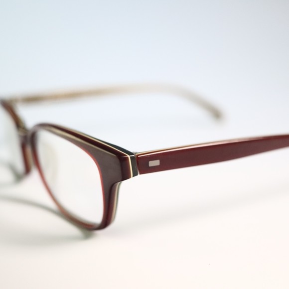 O&X OP-106U 50-17 148 eyeglasses red olive rectangle full frame N13 - Picture 3 of 9